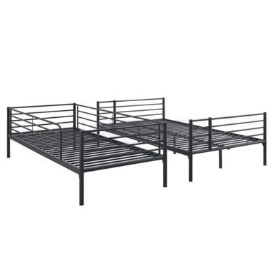 Молодіжне двоярусне ліжко  2в1 TRES Mebel Elite 90x200  Black  жива фотографія