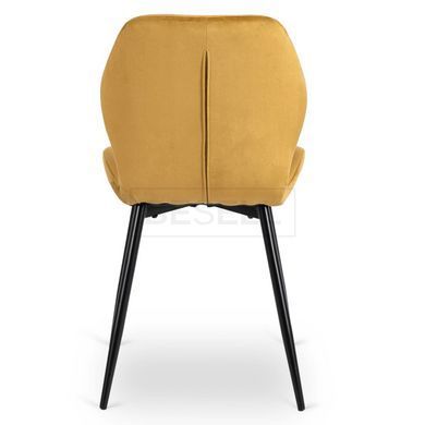 Стілець оксамитовий MEBEL ELITE IRYS Velvet Гірчичний жива фотографія