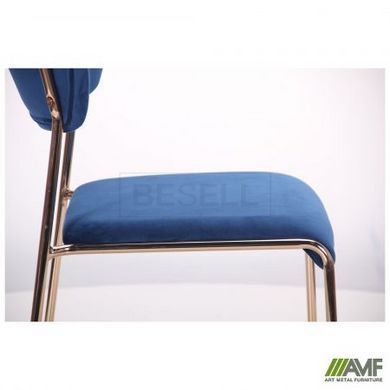Стул Alphabet A Velvet AMF Синий / Золото реальная фотография