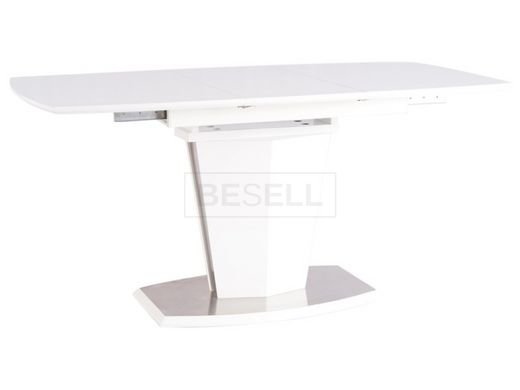 Раскладной стол Houston Signal 120(160)x80 Белый Мат реальная фотография