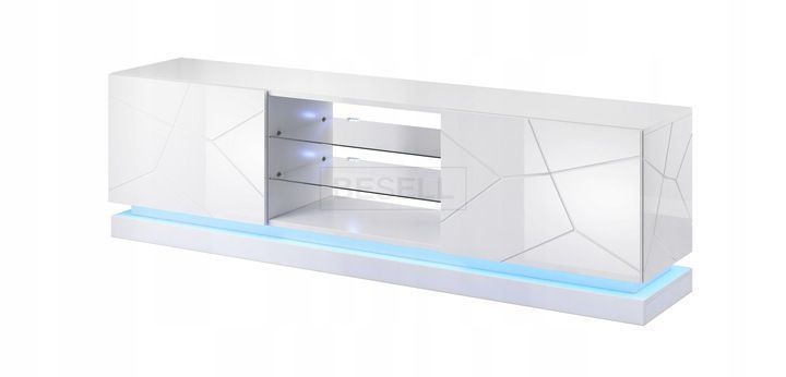 ТВ Тумба QIU Cama 160 Белый / Белый реальная фотография