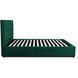 Кровать двуспальная бархатная MEBEL ELITE CROS Velvet 140x200 см Зеленый