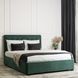 Кровать двуспальная бархатная MEBEL ELITE CROS Velvet 140x200 см Зеленый