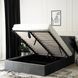 Кровать двуспальная бархатная MEBEL ELITE MELIA Velvet 140x200 Темно Серый