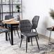 Стілець оксамитовий MEBEL ELITE LUCKY Velvet, Сірий / Чорний
