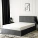 Кровать двуспальная бархатная MEBEL ELITE MELIA Velvet 140x200 Темно Серый