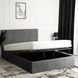 Кровать двуспальная бархатная MEBEL ELITE MELIA Velvet 140x200 Темно Серый