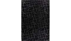 Ворсовий Килим Bijou Arhome з геометричним принтом 160х230 Чорний/Срібний жива фотографія