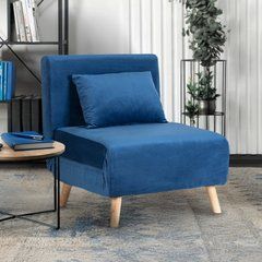 Крісло розкладне MEBEL ELITE MARRY Velvet Синій