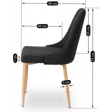 Стул MEBEL ELITE TORINO, ткань Черный реальная фотография
