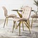 Стул бархатный MEBEL ELITE LUCKY Velvet Бежевый / Золотой