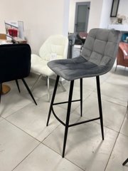 Барный стул MILA H-1 Velvet Signal Серый реальная фотография
