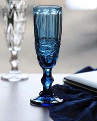 Келих для шампанського ВІНТАЖ Olens 180 мл Синій