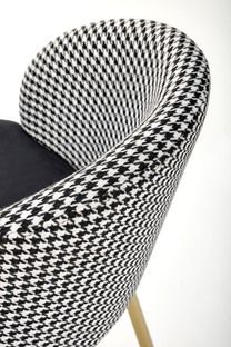 Полубарный стул H-113 Halmar Черный/Белый реальная фотография