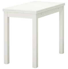 Стол Обеденный Раскладной BJURSTA IKEA 50/70/90x90 Белый реальная фотография
