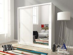 Шкаф-купе Perfect Home Мая I / Maja I 180 2-дверный с зеркалом Белый реальная фотография