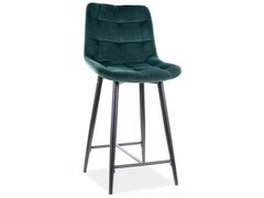 Полубарный стул CHIC H-2 Velvet Signal Зеленый реальная фотография