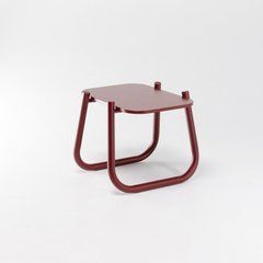 Кофейный столик Basic 60х55 Бордовый реальная фотография