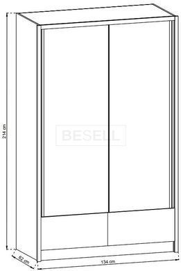 Шкаф-купе Perfect Home Ария I / Aria I 130 2-дверный с зеркалом Белый/белый глянец реальная фотография