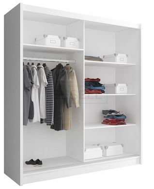 Шафа-купе Perfect Home Мая I / Maja I 180 2-дверна з дзеркалом Білий жива фотографія