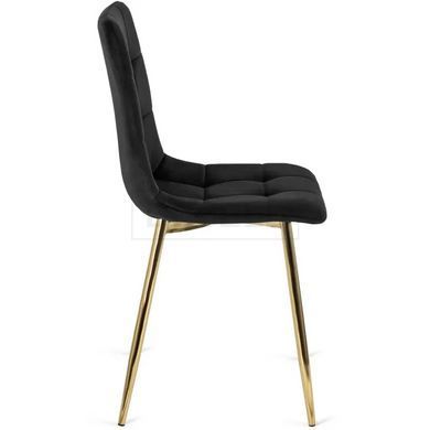 Стул YORK Velvet Mebel Elite Черный / Золотой реальная фотография