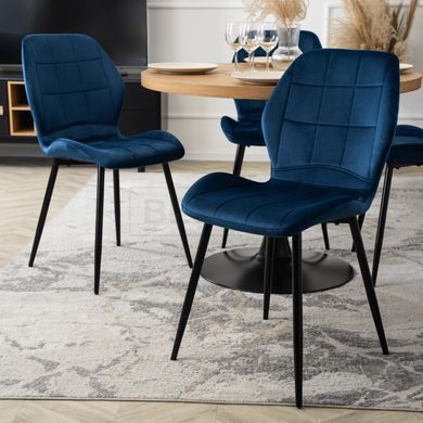 Стілець оксамитовий MEBEL ELITE IRYS Velvet Синій жива фотографія