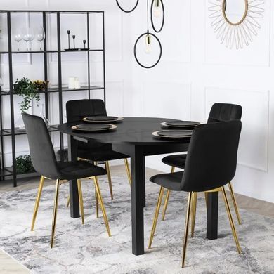 Стул YORK Velvet Mebel Elite Черный / Золотой реальная фотография