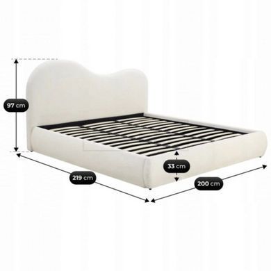 Ліжко TALINN Boucle Mebel Elite 180x200 Cream  жива фотографія