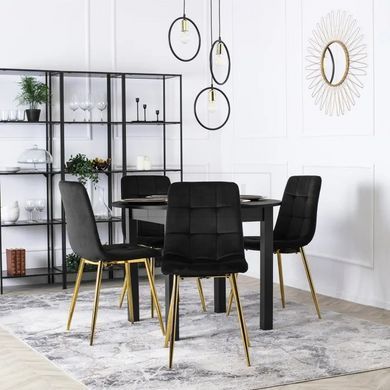 Стул YORK Velvet Mebel Elite Черный / Золотой реальная фотография