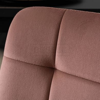Барний стілець оксамитовий MEBEL ELITE ARIEL Velvet Рожевий / Золотий жива фотографія
