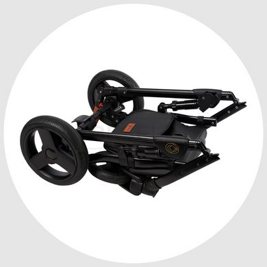 Премиальная коляска 2 в 1 Verdi Orion Premium 01 Digital Black реальная фотография