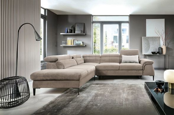 Диван кутовий розкладний БЛЮС Л / BLUES L на ніжках Perfect Home Польща