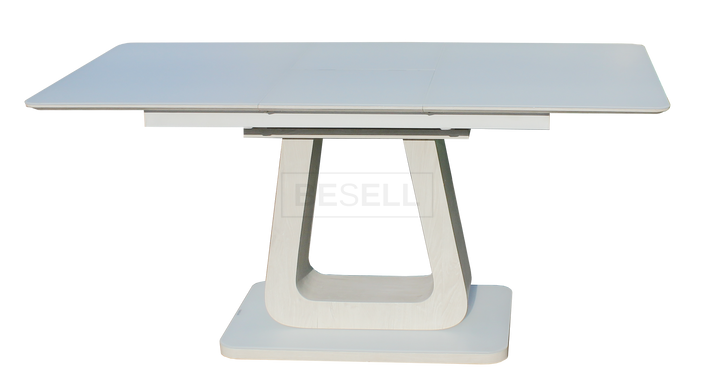 Стіл розкладний DAOSUN DDT 8104 120(160)x80 Білий Мат / Білий Дуб жива фотографія
