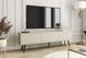 Тумба під телевізор Perfect Home Оро / Oro 3-дверна з чорними ніжками RTV175 Бежевий жива фотографія