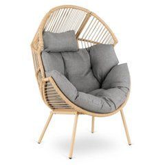 Садовый шезлонг MEBEL ELITE CEZARE, серый реальная фотография