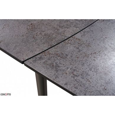 Стол Обеденный LARGO 120-180 см Глазурованное Стекло Concepto Серый / Iron Grey реальная фотография