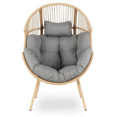 Садовый шезлонг MEBEL ELITE CEZARE, серый реальная фотография