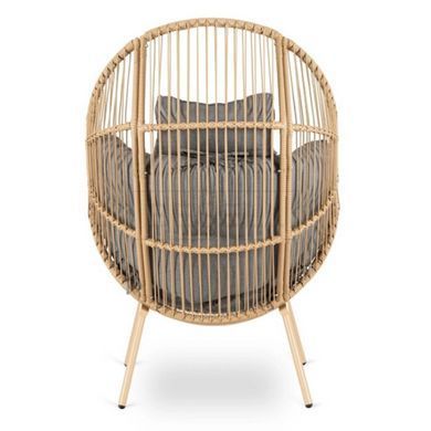 Садовый шезлонг MEBEL ELITE CEZARE, серый реальная фотография