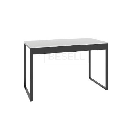 Стол письменный №10 Lovko 120x60 Черный металл/Белый ДСП (текстура) реальная фотография