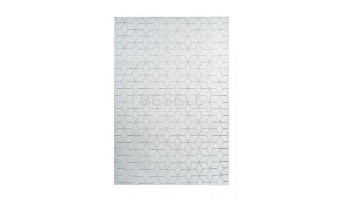 Ворсовой Ковер Vivica Arhome с геометрическим рисунком 120х160 Белый/Серый/Голубой реальная фотография