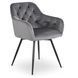 Стілець поворотний оксамитовий MEBEL ELITE IDA Velvet Сірий