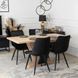 MEBEL ELITE Комплект CLARK Стол 120-160 см Дуб Артисан/Черный и 4 стула RIO Черный