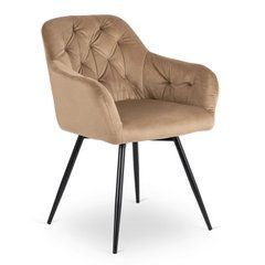 Стул поворотный бархатный MEBEL ELITE IDA Velvet Беж реальная фотография