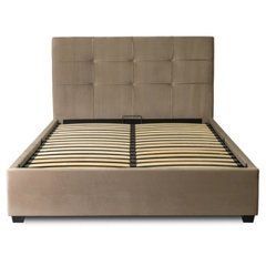 Ліжко TINGA Mebel Elite 160x200 Велюр Бежевий жива фотографія