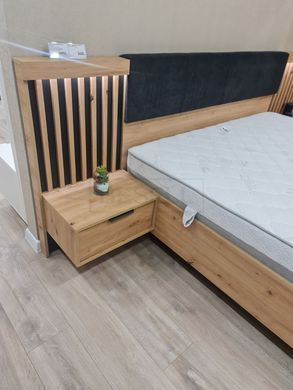 Тумби приліжкові 2 шт. Perfect Home Таллі / Tally з 2 шухлядами 1S/51 Дуб артизан/антрацит жива фотографія