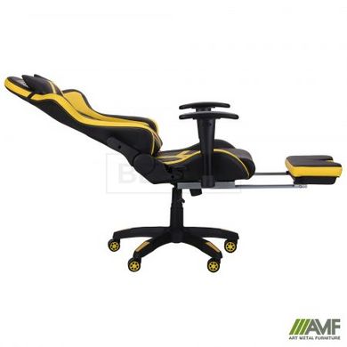 Комп'ютерне крісло VR Racer BattleBee AMF Чорний Жовтий жива фотографія