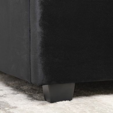 Кровать двуспальная бархатная MEBEL ELITE ANDRE Velvet 160x200 Темно Серый реальная фотография