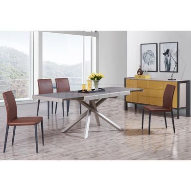 Стол Обеденный DAOSUN RF 1102 ADT 120-86 Серый реальная фотография