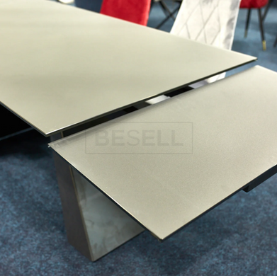 Стол Раскладной SALVADORE CERAMIC 160(240)X90 Signal Серый Мрамор реальная фотография