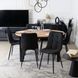 MEBEL ELITE Комплект HARRY стіл 102-142 см дуб крафт/чорний та 6 стільців PERU 2 чорний жива фотографія